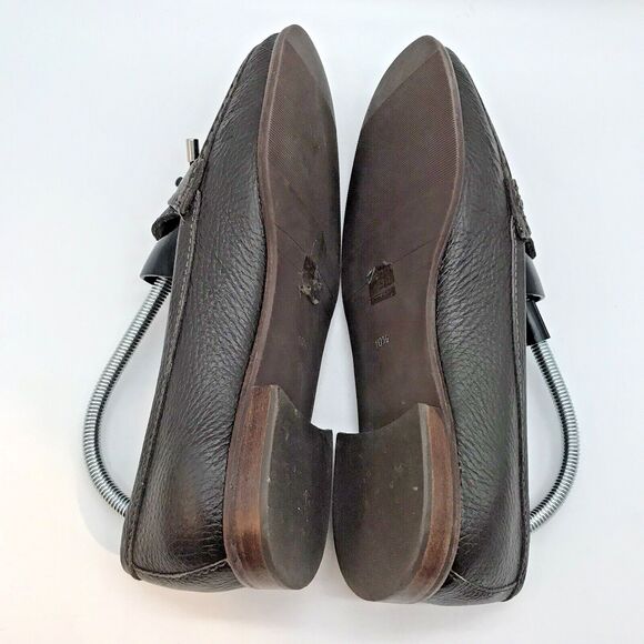 Marc Joseph Jackson St. Brown Grainy Leather Loafers Women's 10.5 Tasseled Shoes - Picture 7 of 10